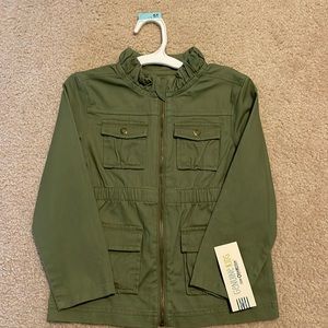 New with tags! Girls green utility jacket.